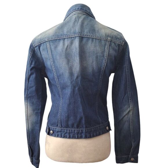 Diesel Kimti Y2k Women's Made In Italy Denim Blue Jean Jacket Long Sleeves Large - Picture 5 of 7